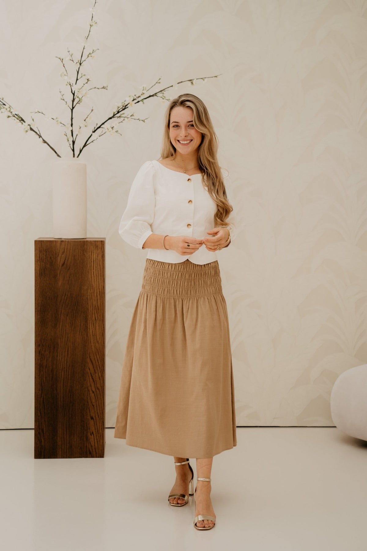 Jeannie Twill Blouse Off White - Bij Keesje - Neo Noir - top