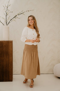 Jeannie Twill Blouse Off White - Bij Keesje - Neo Noir - top
