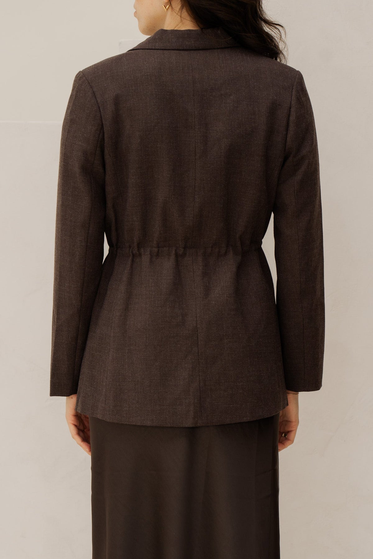 Jemmie melange blazer brown - Bij Keesje - Neo Noir