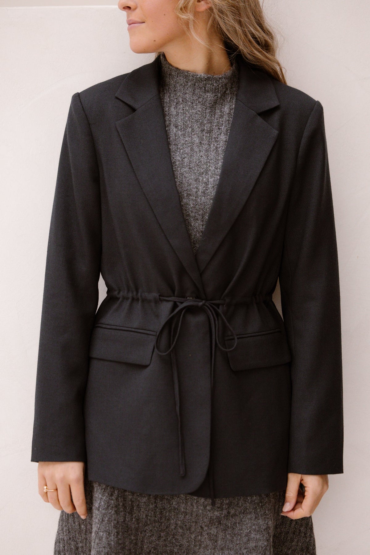 Jemmie Melange Blazer Navy - Bij Keesje - Neo Noir