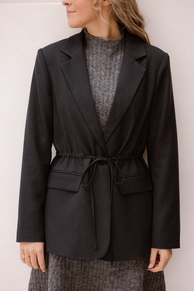 Jemmie Melange Blazer Navy - Bij Keesje - Neo Noir