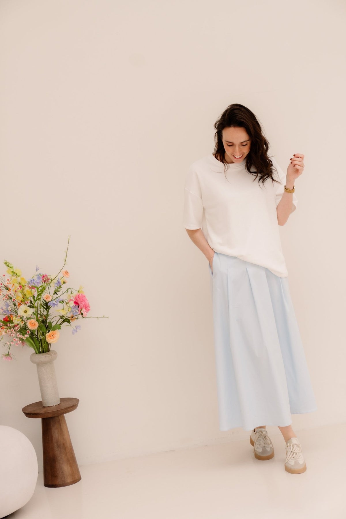 Jennie Skirt Blue - Bij Keesje - Bij Keesje - Rokken