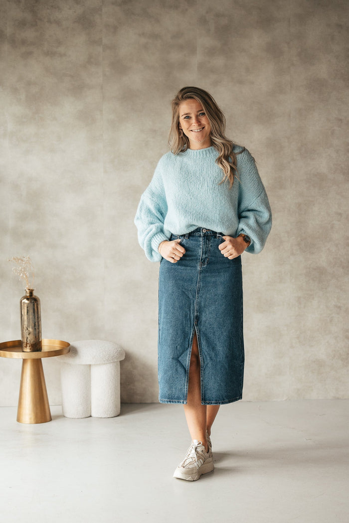 Jesse blue denim skirt - Bij Keesje