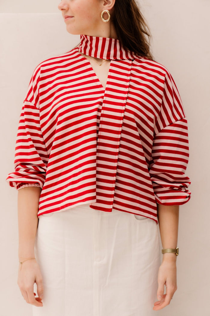 Jet long sleeve rood roze - Bij Keesje - Bij Keesje - Top