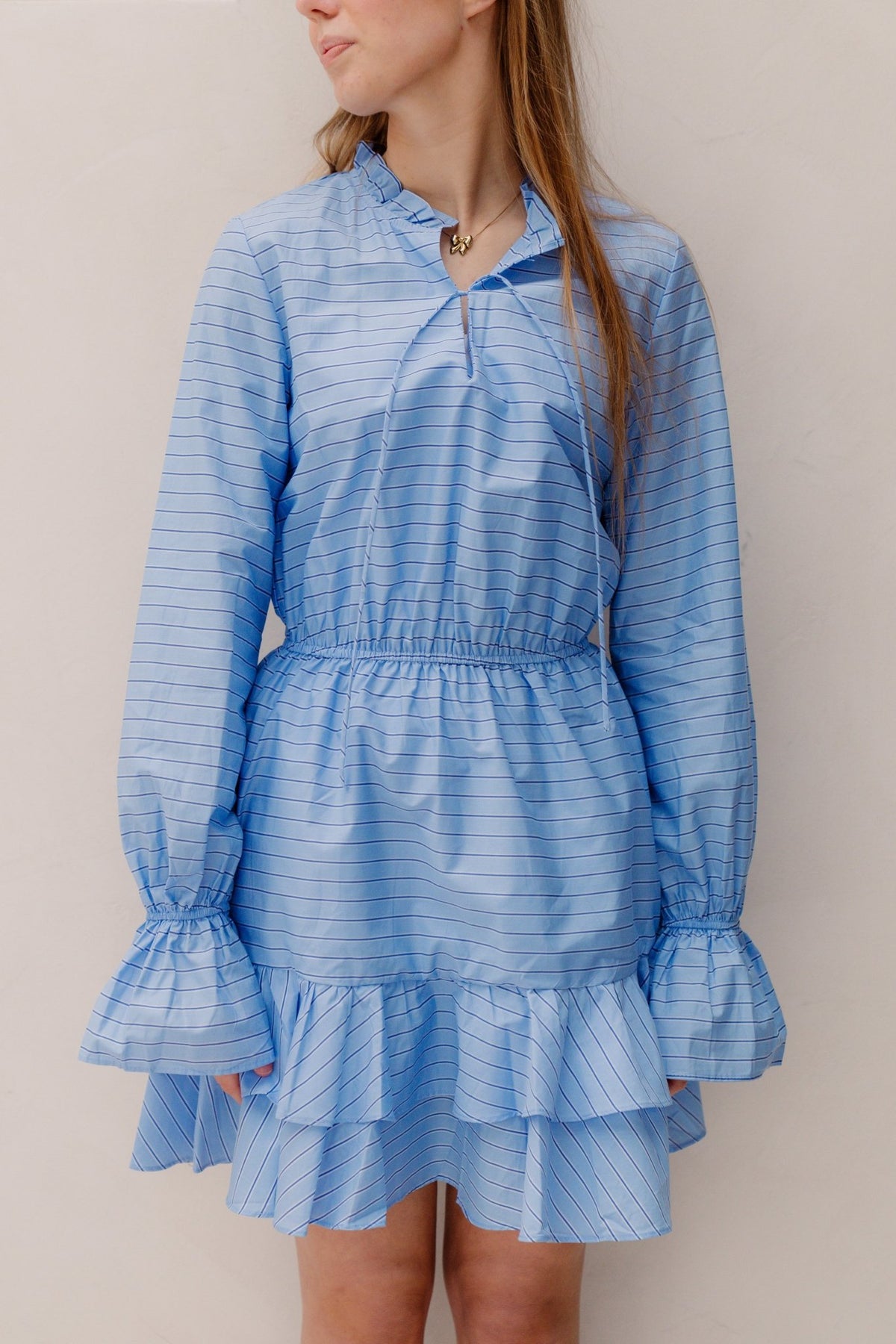 Jia jurk streep blauw - Bij Keesje - Bij Keesje - Jurk