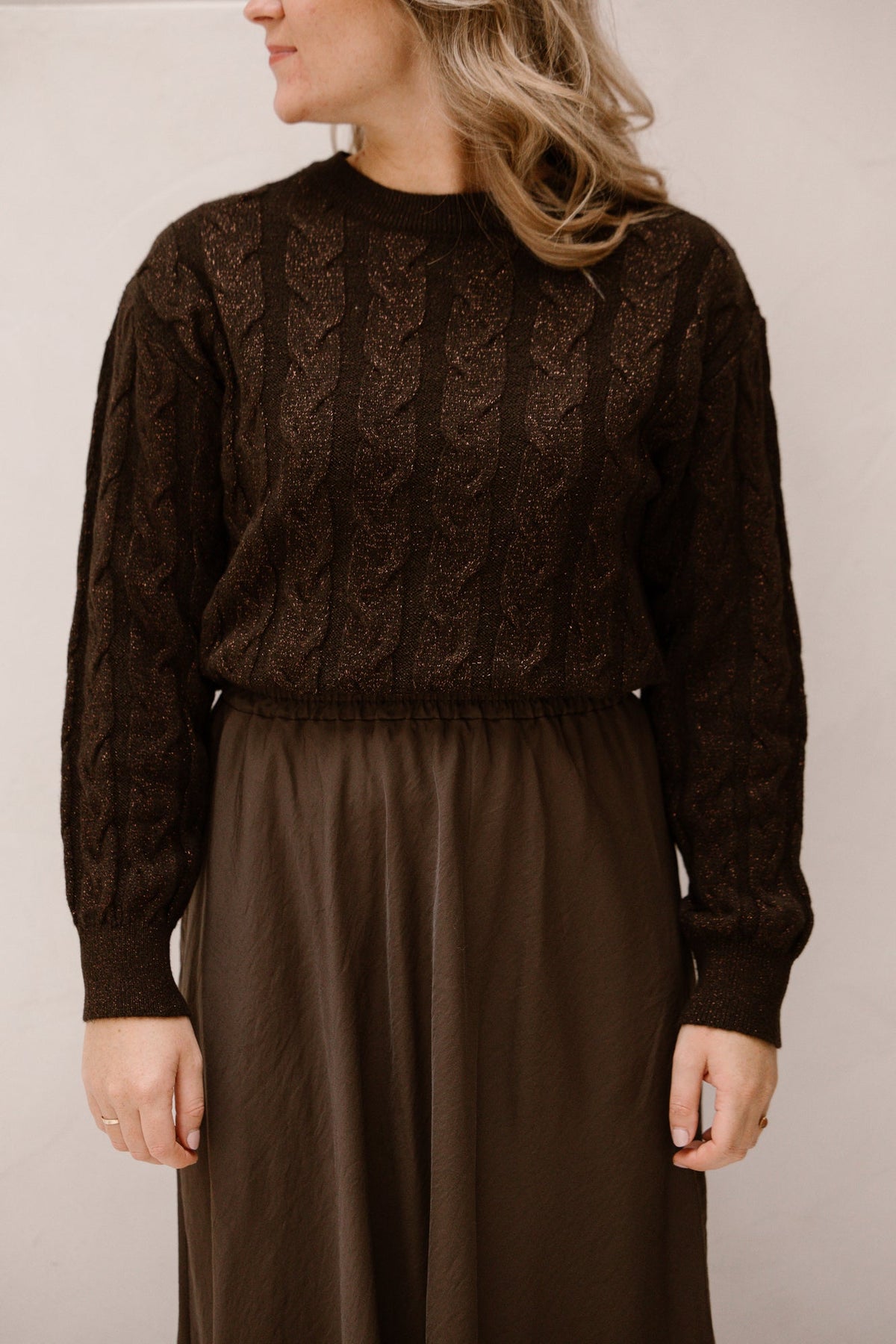 Jill pullover dark chocolate - Bij Keesje - Elvira