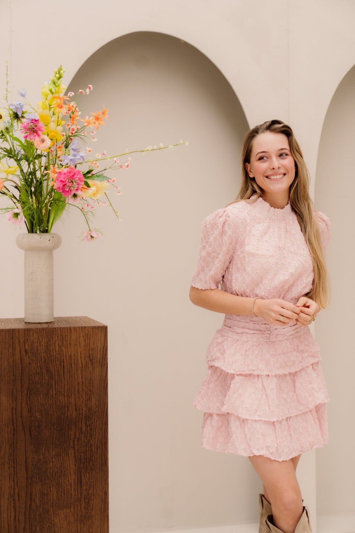 Jinte Dress Pink - Bij Keesje - Bij Keesje - Jurk