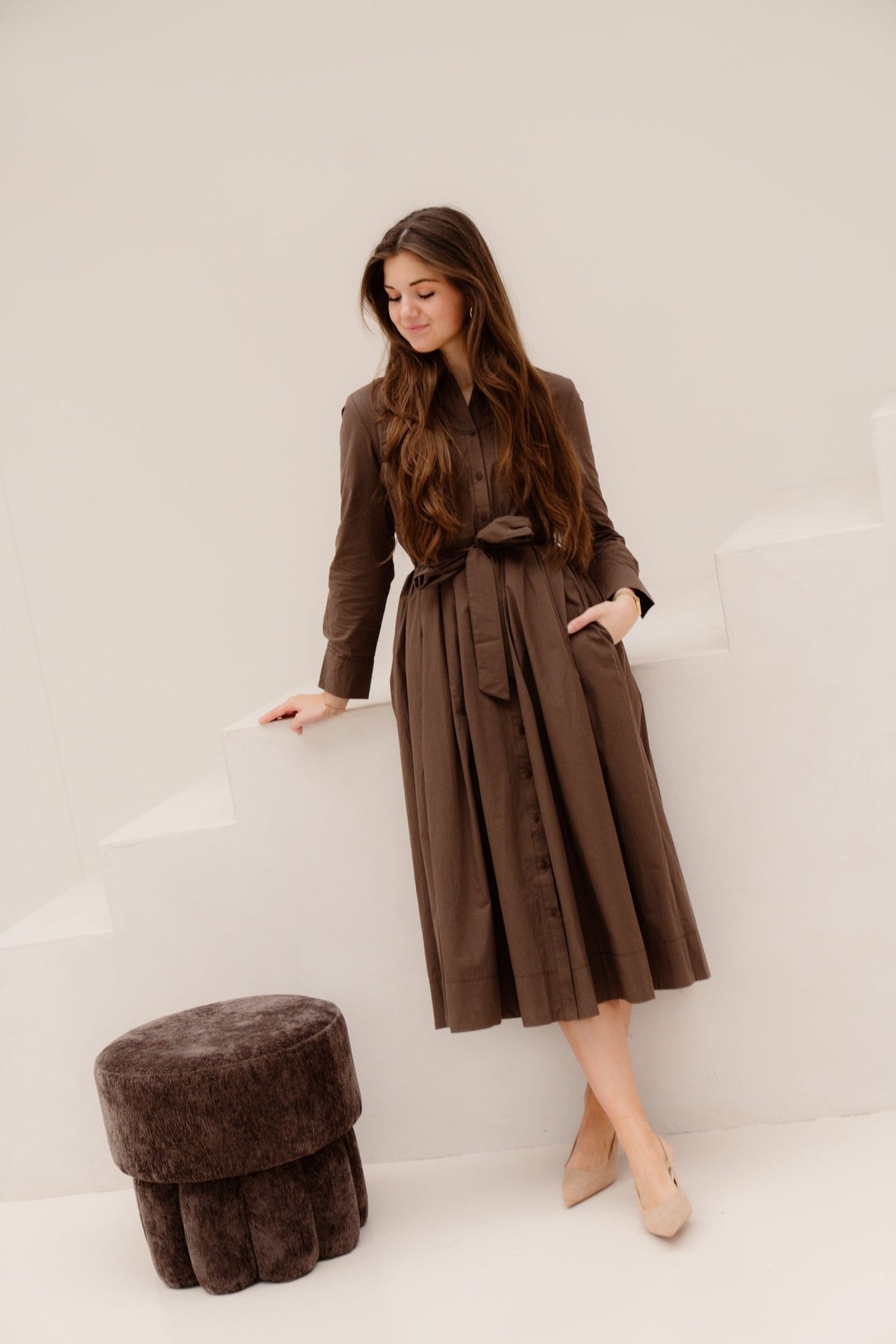 Jipke Dress Brown - Bij Keesje - Bij Keesje - Jurk