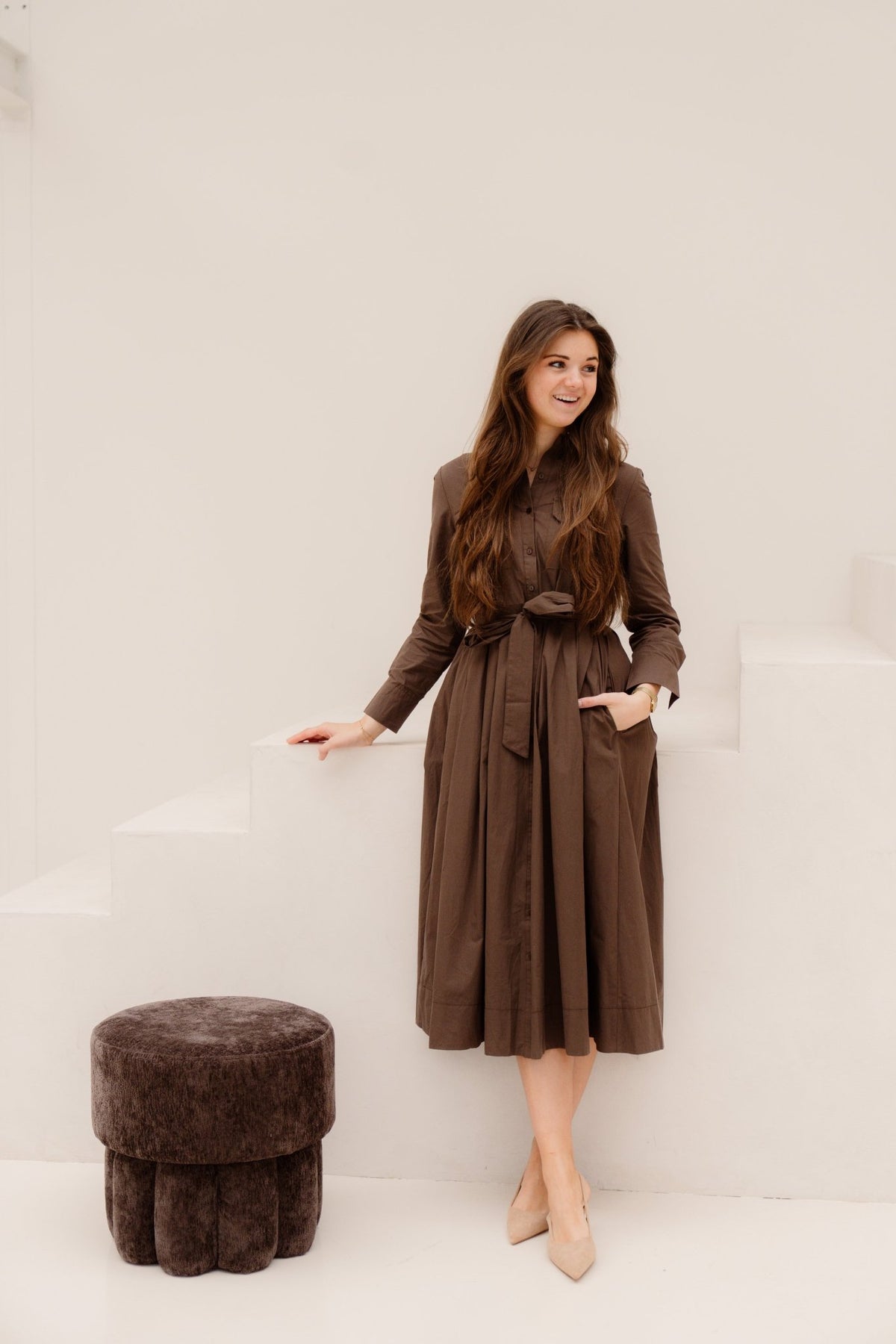 Jipke Dress Brown - Bij Keesje - Bij Keesje - Jurk