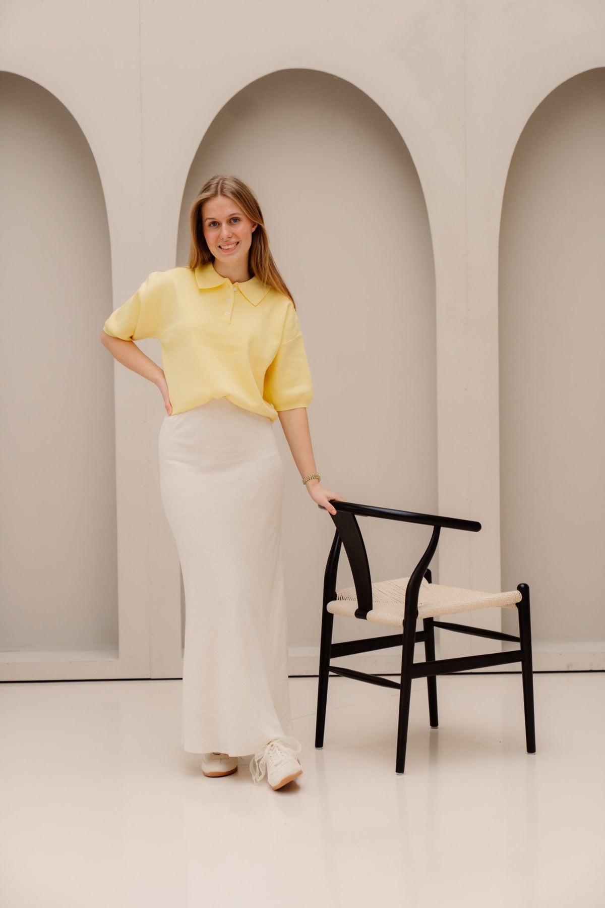 Jippe polo top geel - Bij Keesje - Bij Keesje - Top