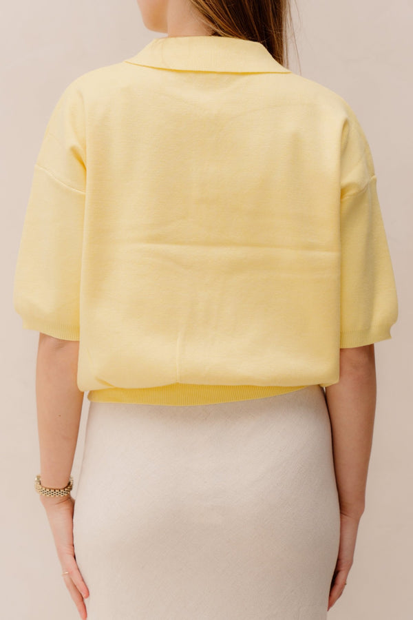 Jippe polo top geel - Bij Keesje - Bij Keesje - Top