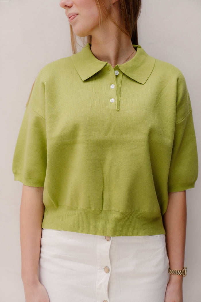 Jippe polo top groen - Bij Keesje - Bij Keesje - Top