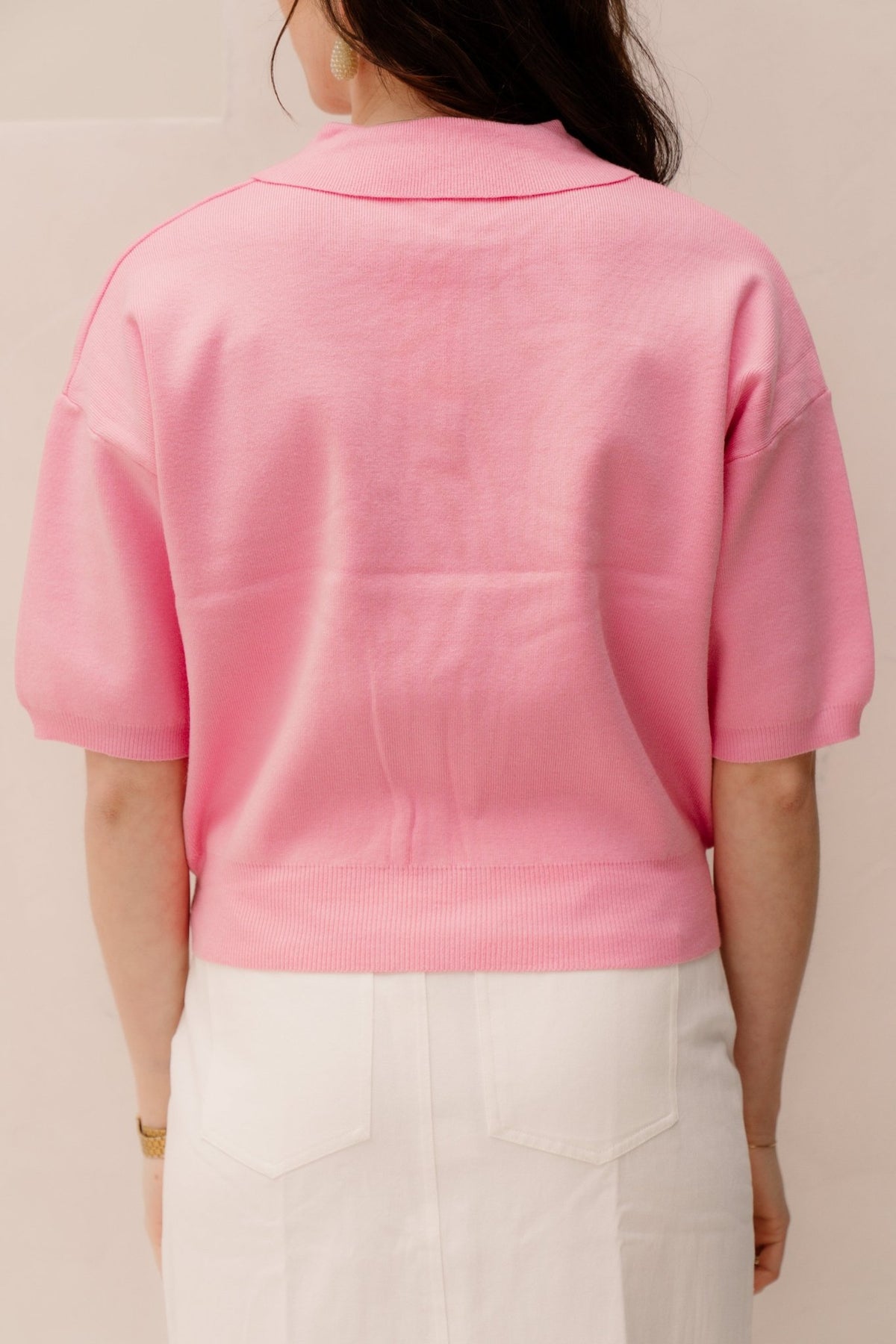Jippe polo top roze - Bij Keesje - Bij Keesje - Top