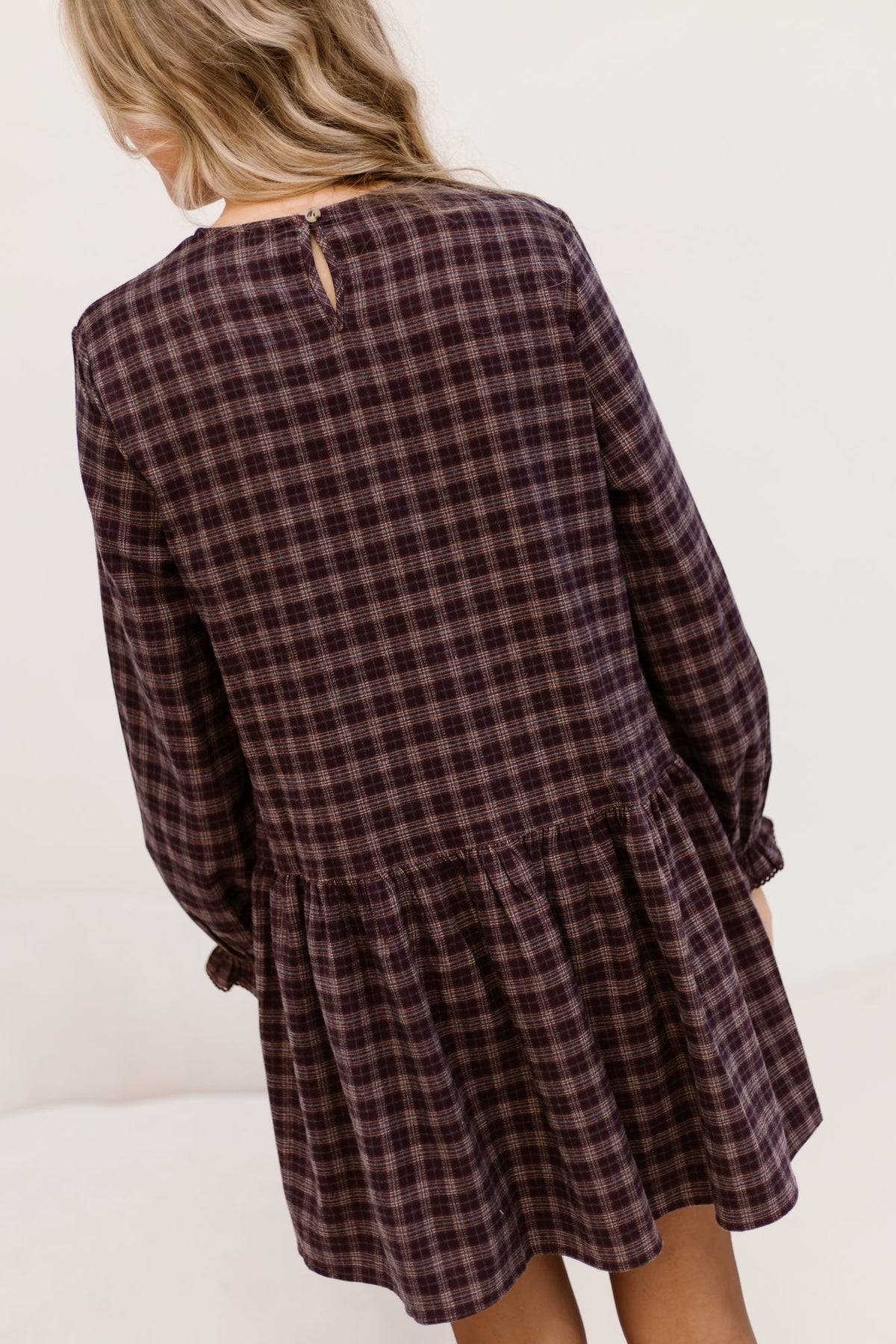 Jirte dress bordeaux / beige - Bij Keesje - Bij Keesje - Jurk
