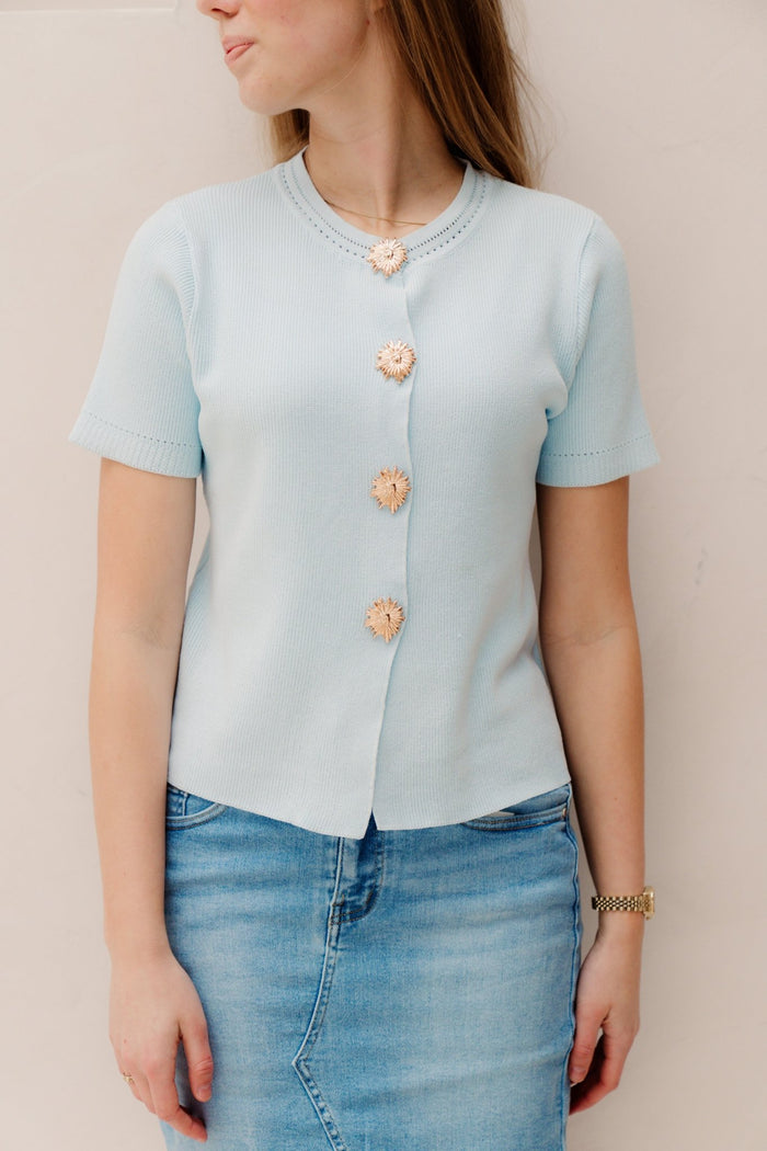 Jisca top blue - Bij Keesje - Bij Keesje - vest