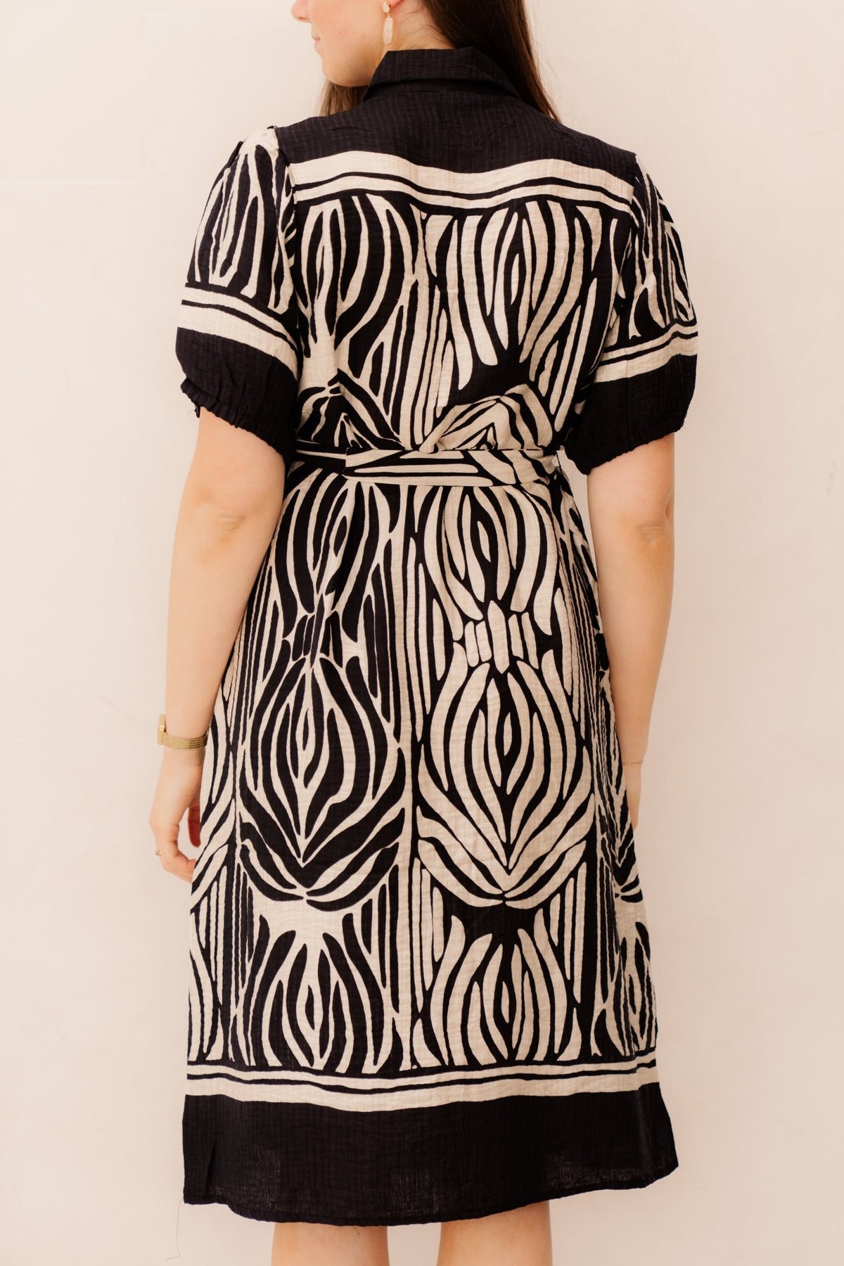 Jiska Dress Black/Sand - Bij Keesje - G - maxx - jurk