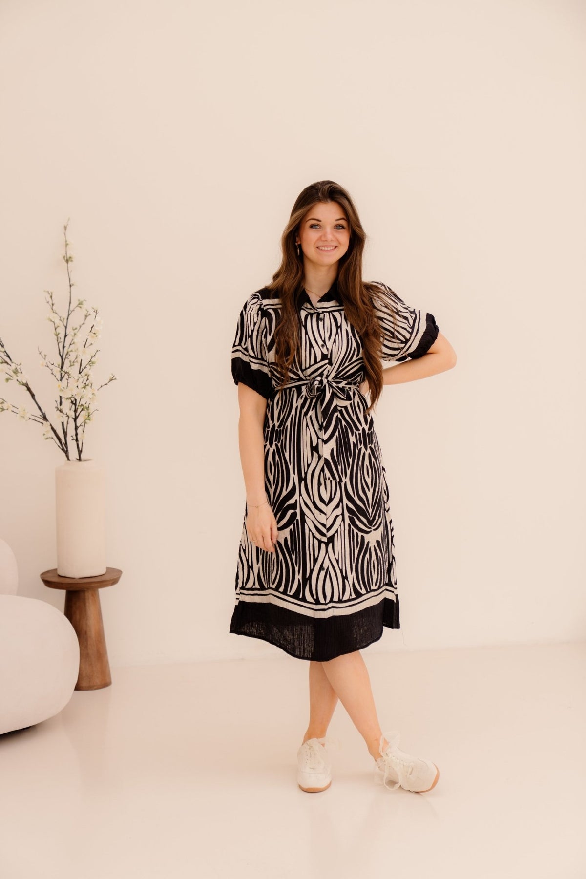 Jiska Dress Black/Sand - Bij Keesje - G - maxx - jurk