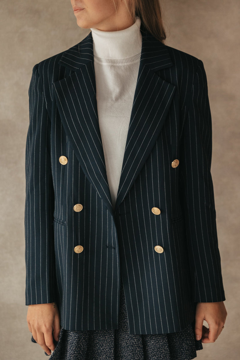 Jody blazer stripes navy - Bij Keesje