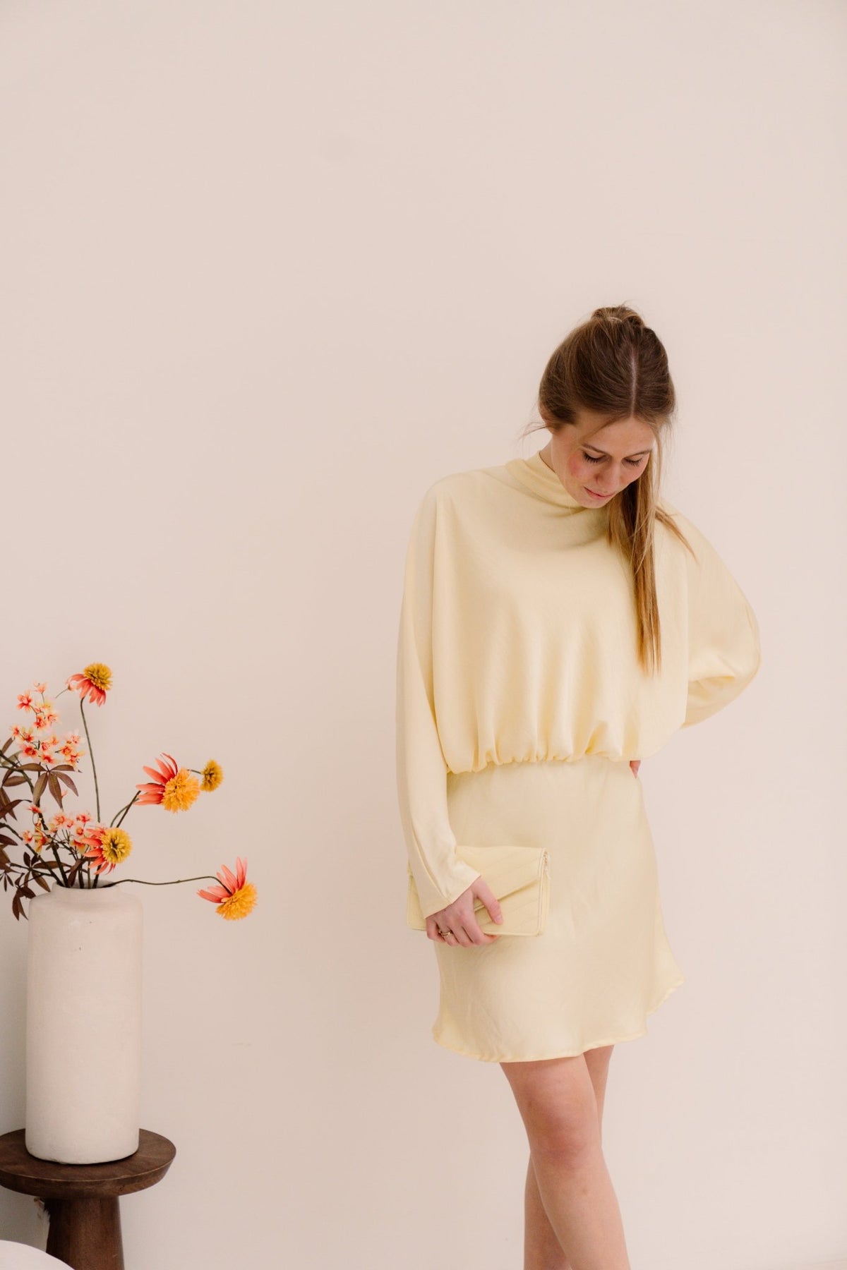 Joelle silk jurk geel - Bij Keesje - Bij Keesje - Jurk