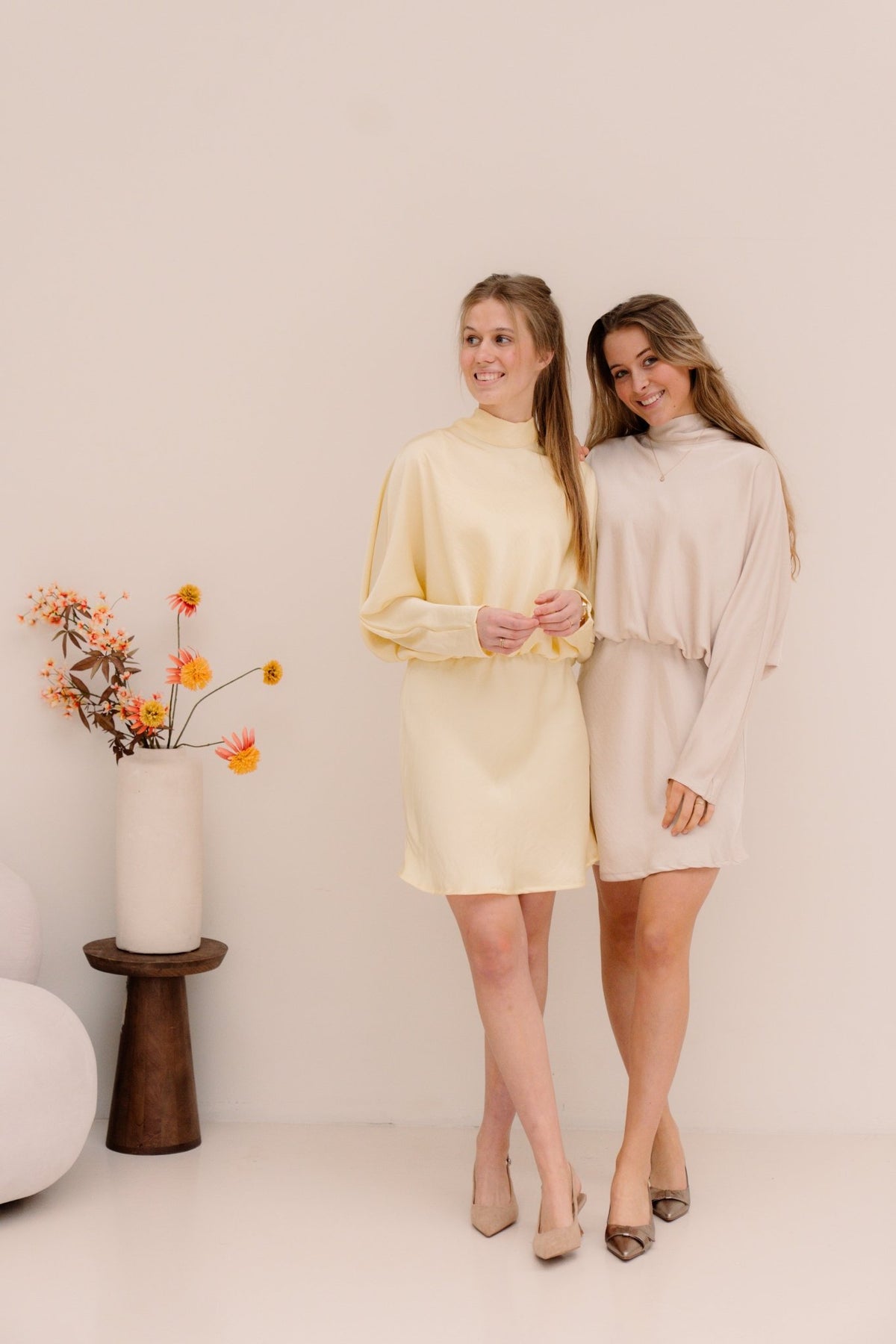 Joelle silk jurk geel - Bij Keesje - Bij Keesje - Jurk