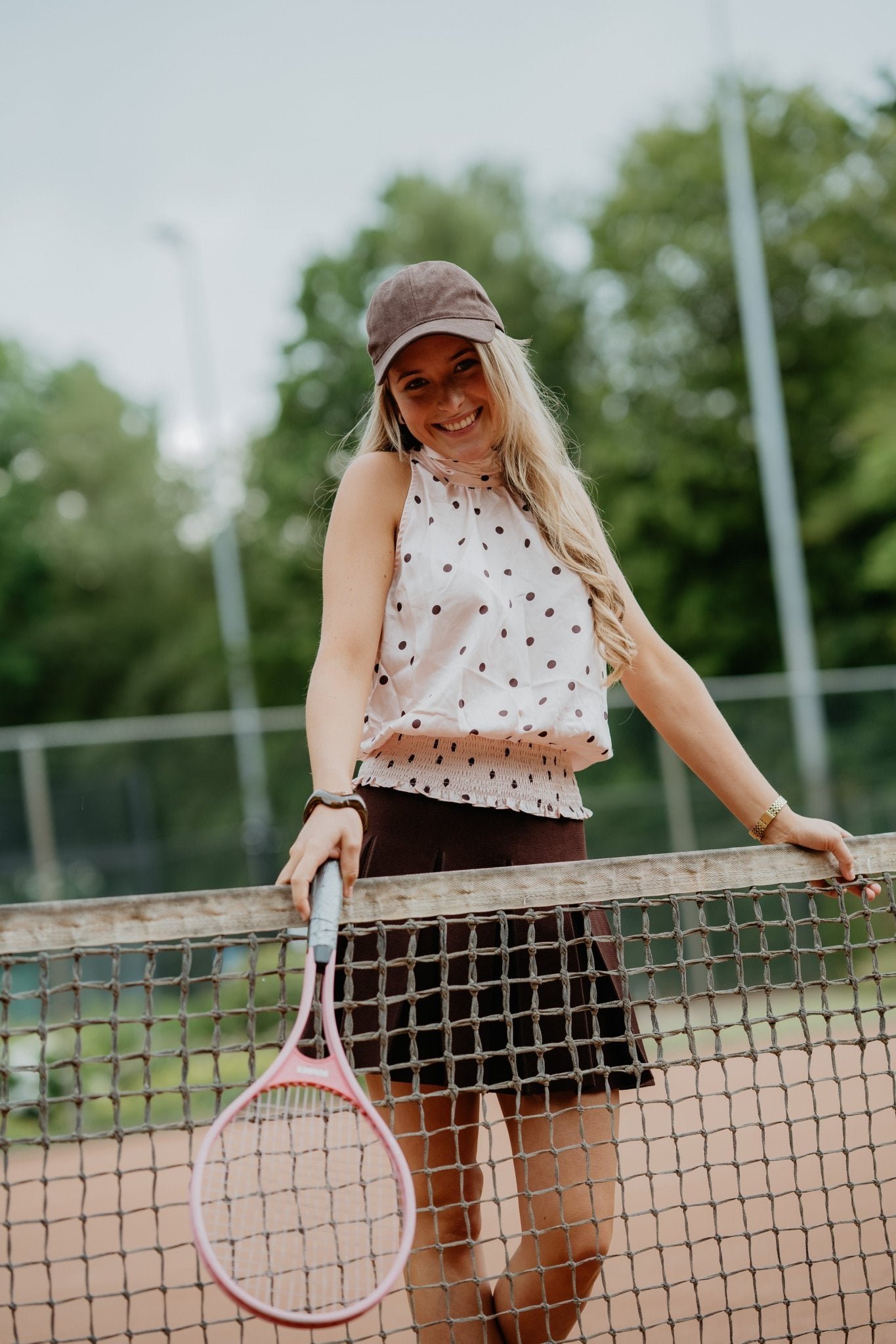 Jos Big Dot Top Light Pink - Bij Keesje - Neo Noir - top