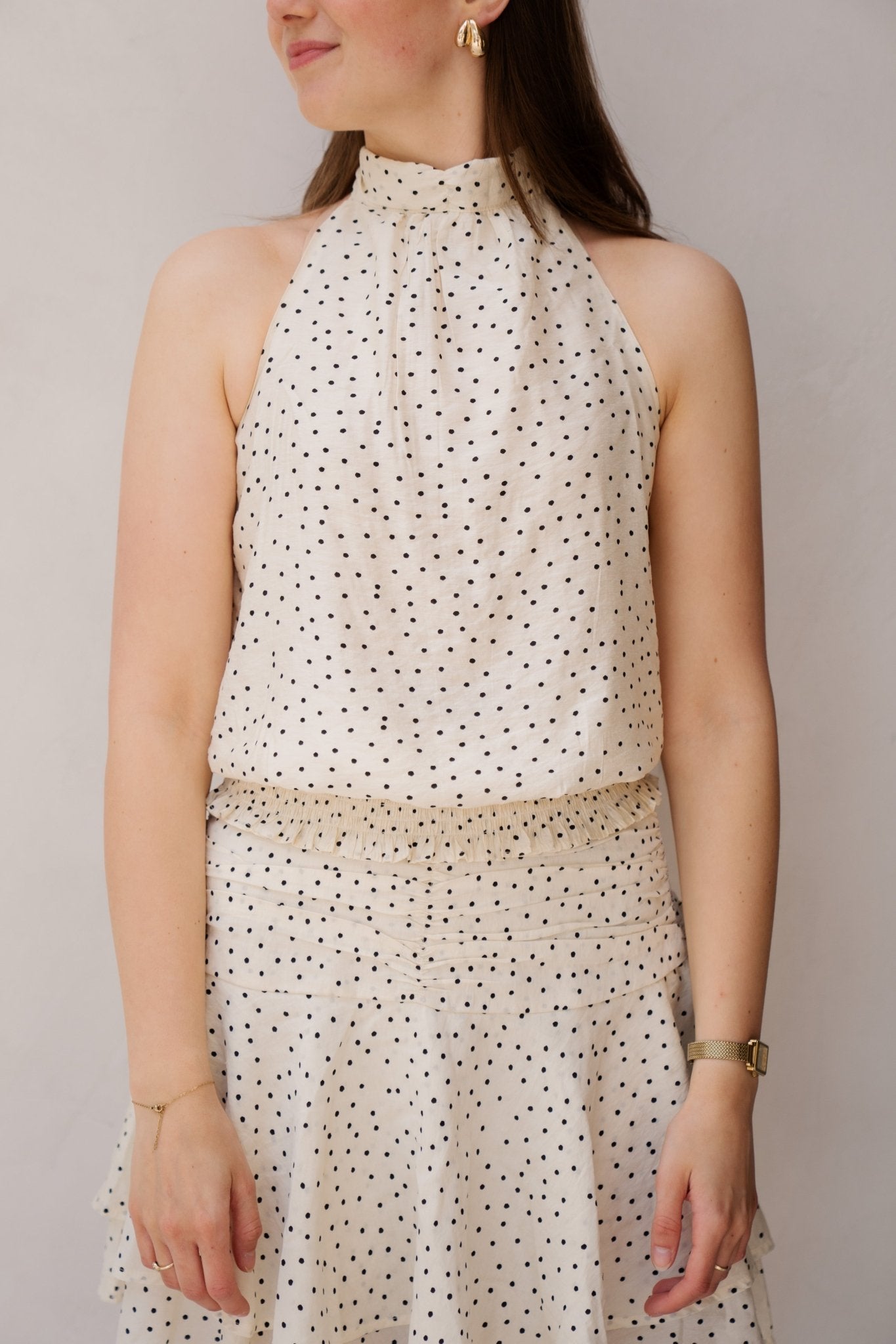 Jos Mini Dot Top off white - Neo Noir | Shop online Bij Keesje