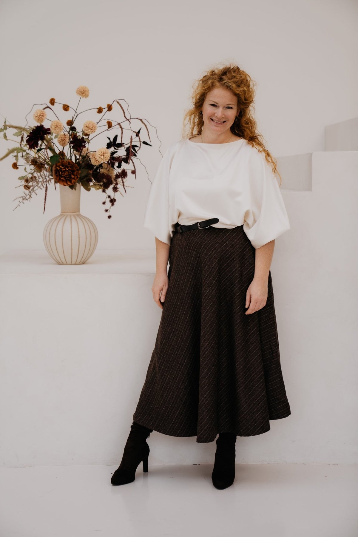 Joselina check skirt Marron - Bij Keesje - Ange - Rok