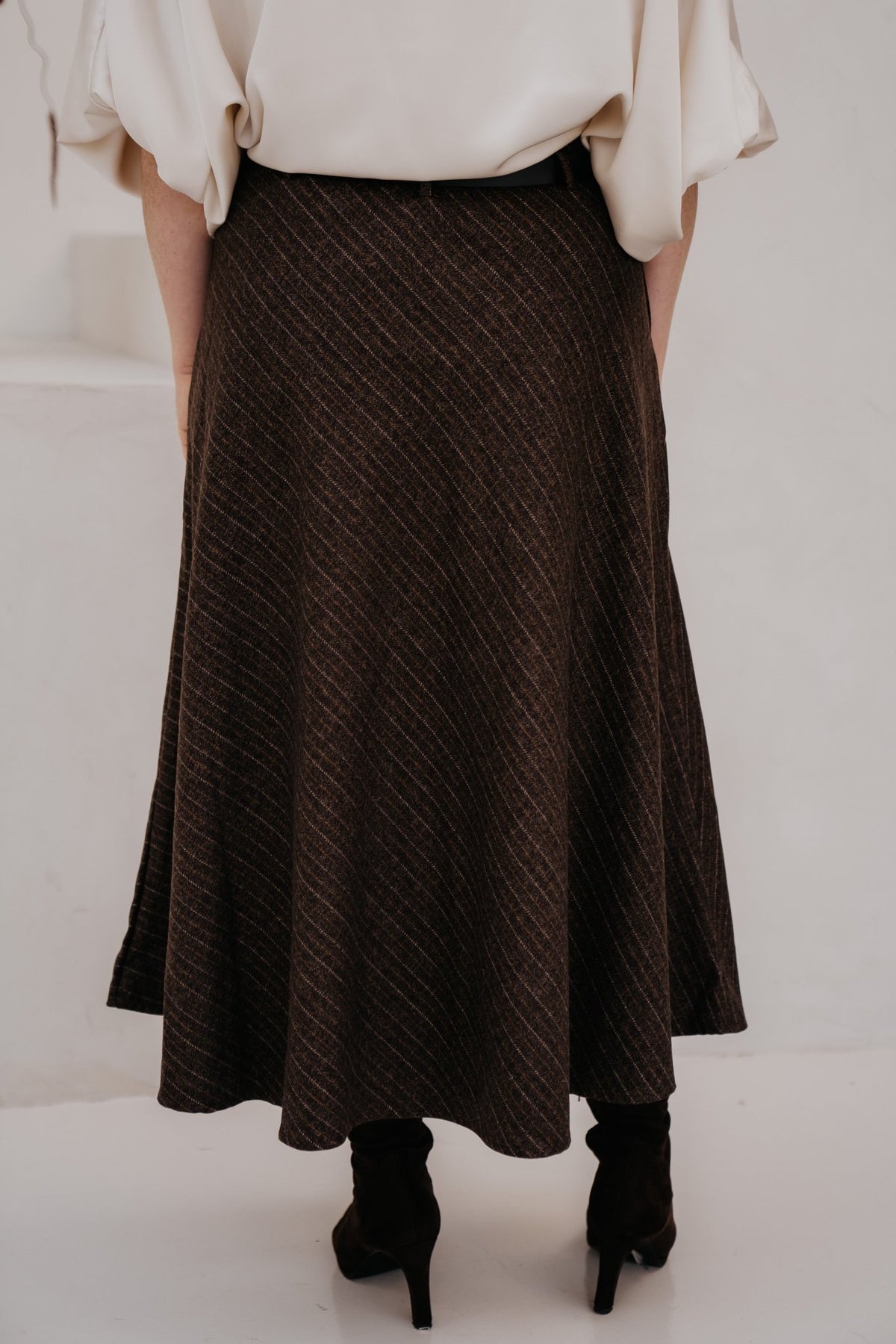 Joselina check skirt Marron - Bij Keesje - Ange - Rok