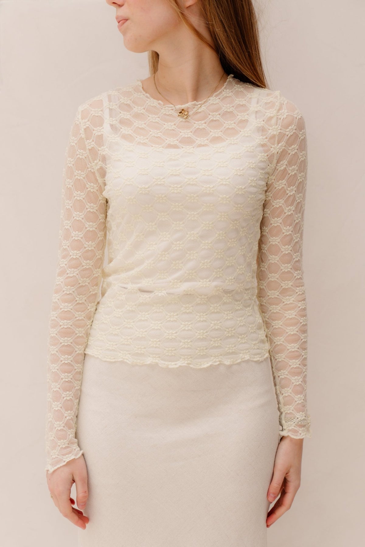 Josje mesh top geel - Bij Keesje - Bij Keesje - top