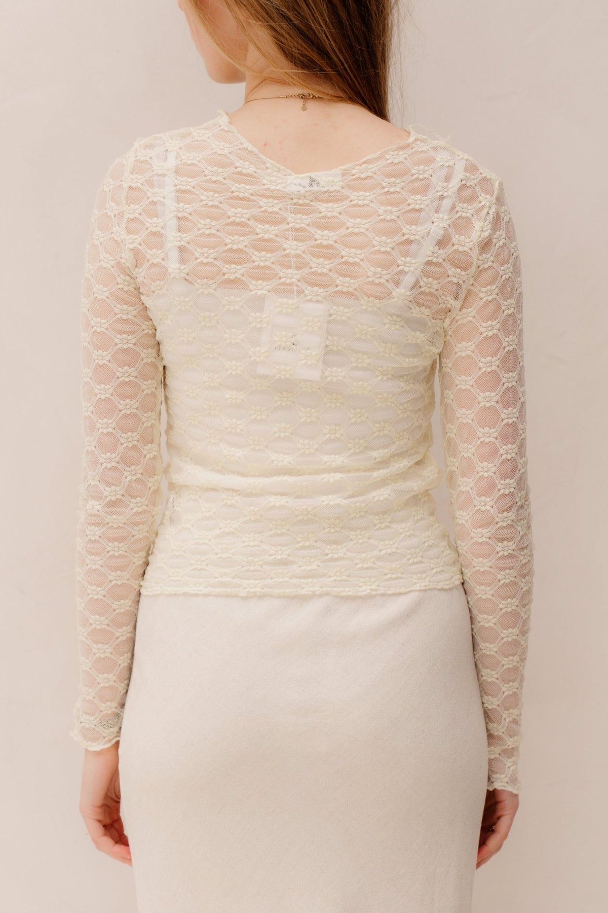 Josje mesh top geel - Bij Keesje - Bij Keesje - top