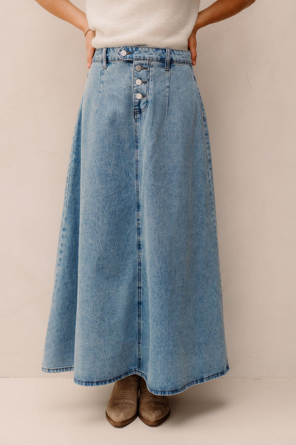 Jula Denim Skirt - Bij Keesje - Bij Keesje - Rok