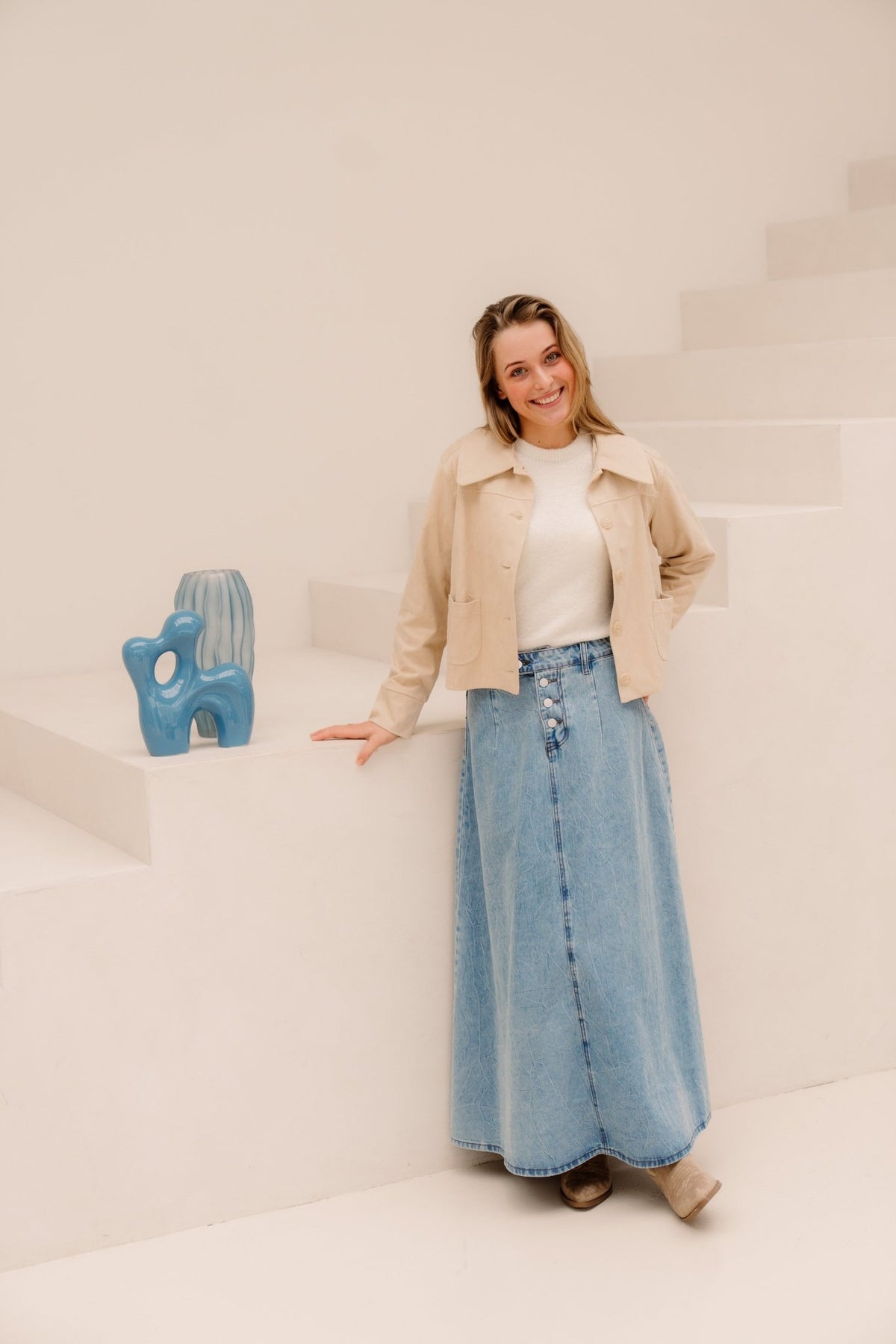 Jula Denim Skirt - Bij Keesje - Bij Keesje - Rok