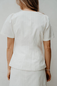 Jule Summer Stripe Blouse Taupe Stripe - Bij Keesje - Neo Noir - Blouse