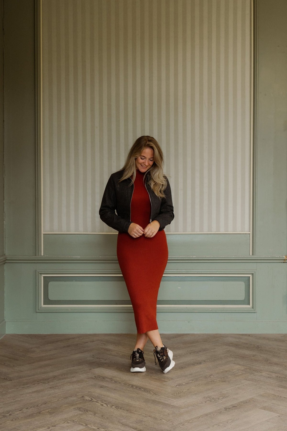 Julia bodycon dress dark orange - Bij Keesje - Bij Keesje The Label