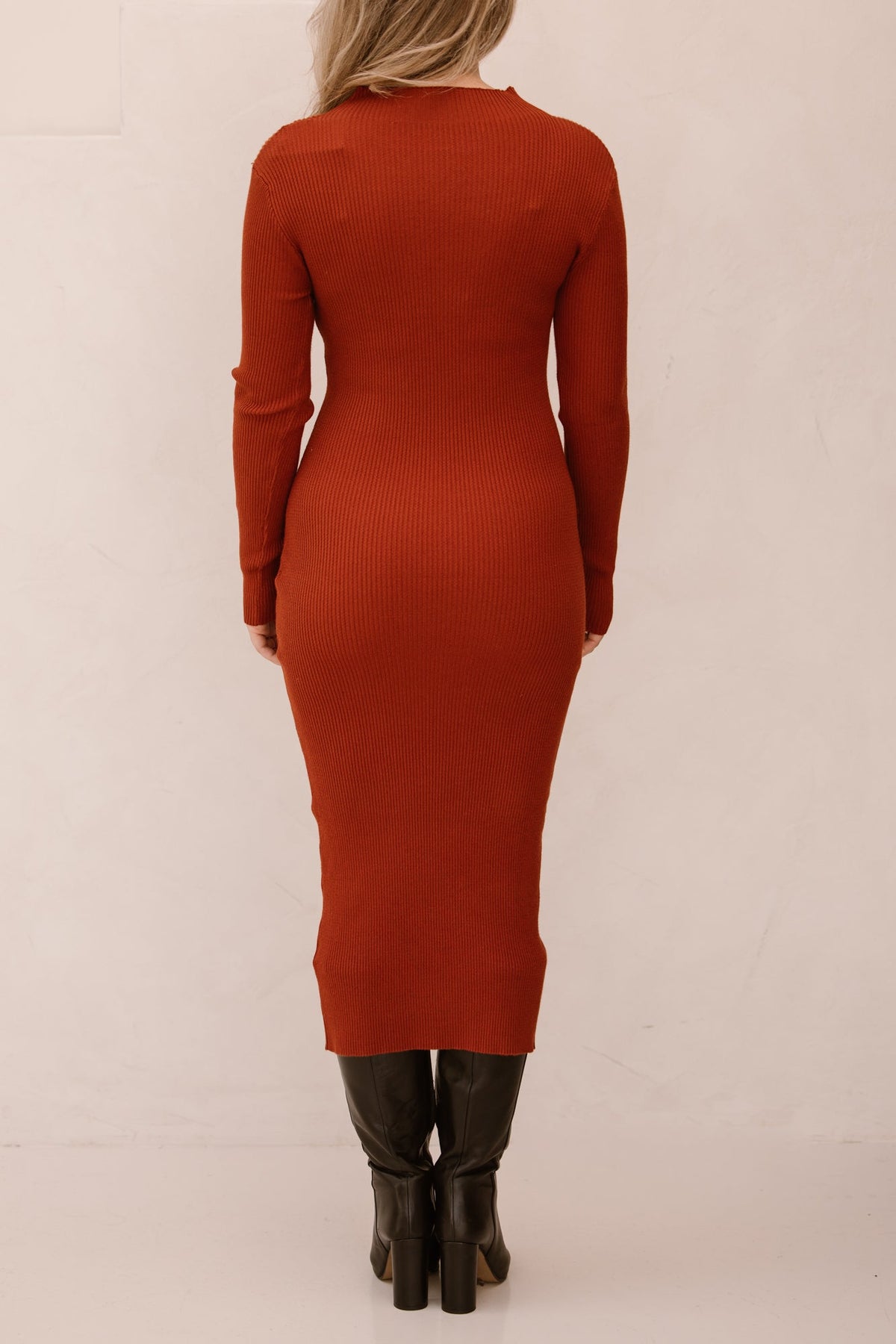 Julia bodycon dress dark orange - Bij Keesje - Bij Keesje The Label