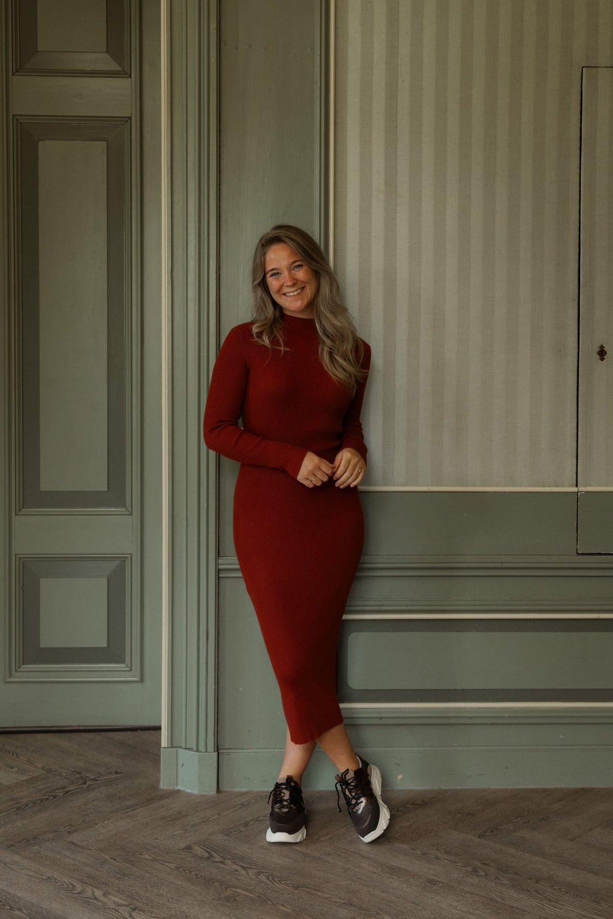 Julia bodycon dress dark orange - Bij Keesje - Bij Keesje The Label