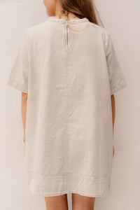 Julia denim dress beige - Bij Keesje - Bij Keesje - Jurk