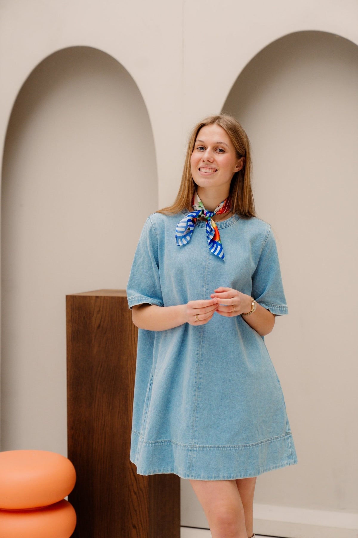 Julia denim dress blue - Bij Keesje - Bij Keesje - Jurk