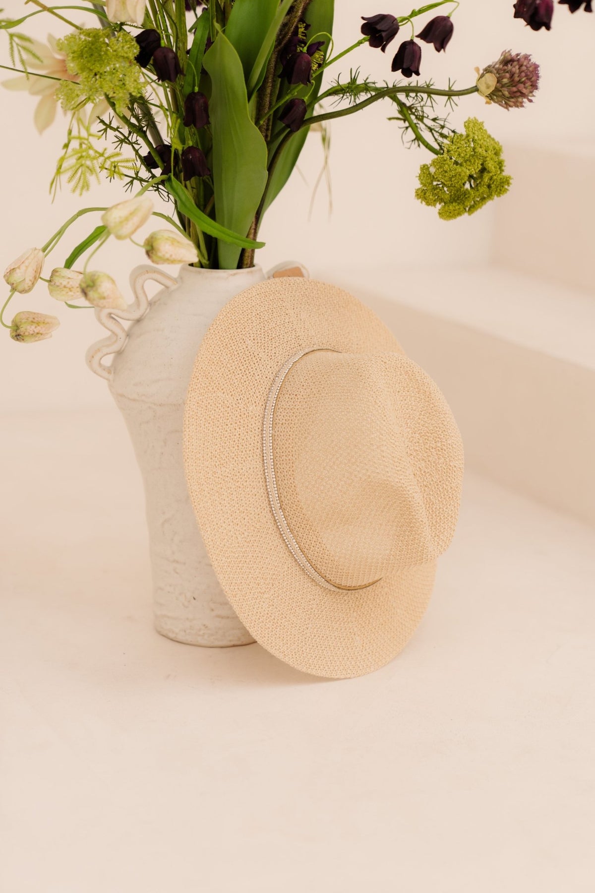 Julia hoed riet beige - Bij Keesje - Bij Keesje - 