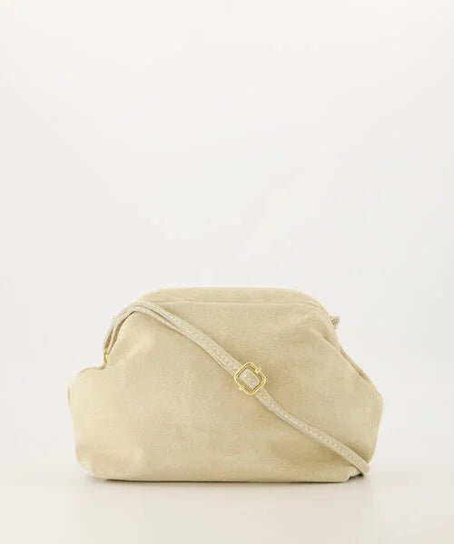 Juliet clutch suede beige - Bij Keesje - Bij Keesje