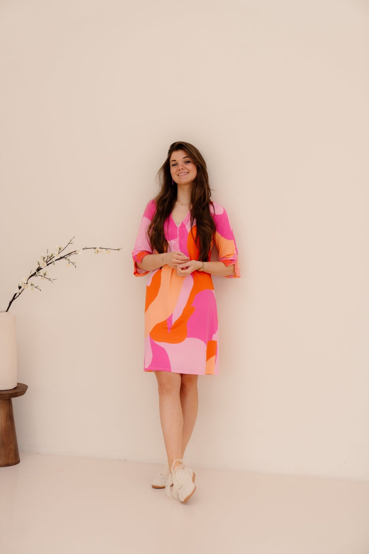 Jurk met design C309 - Bij Keesje - K - design - Jurk