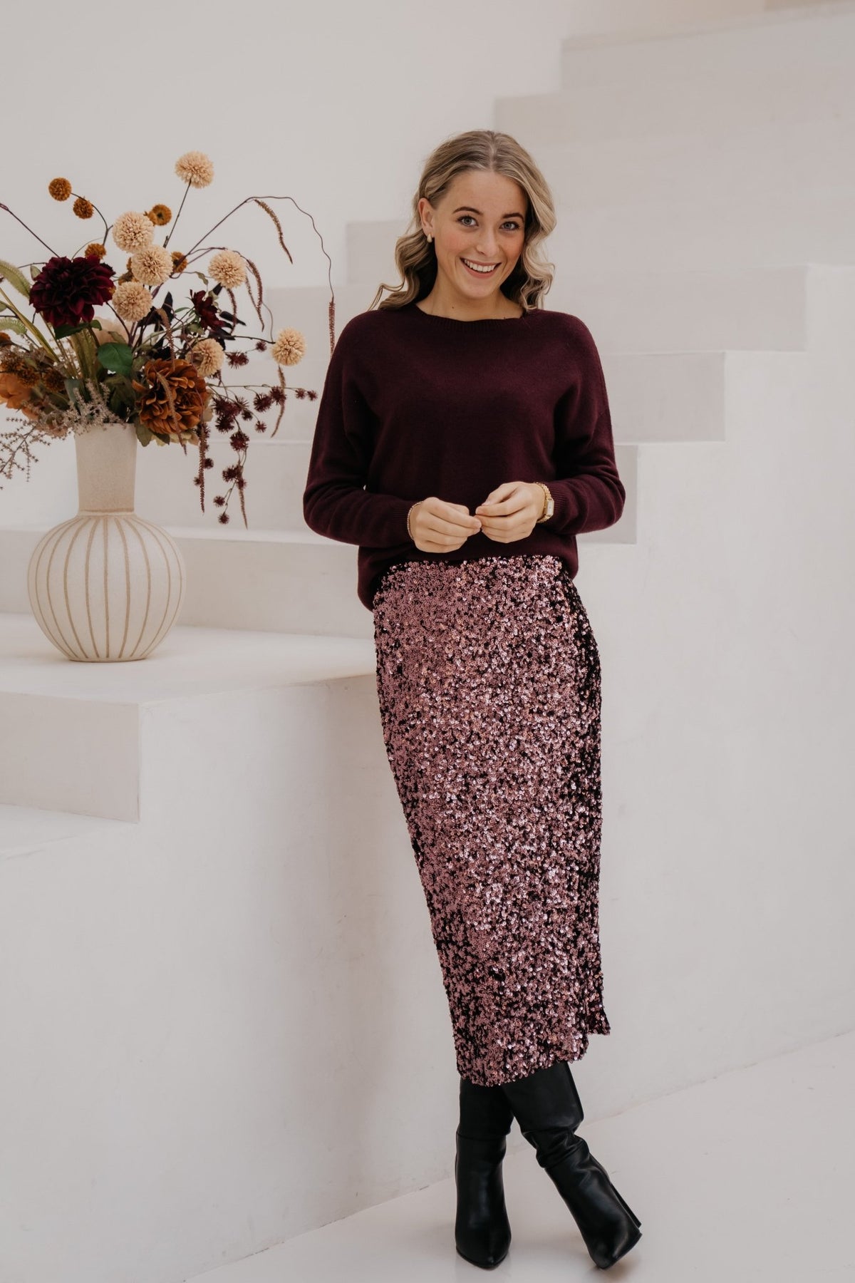 Juryfana Paillet skirt Brun - Bij Keesje - Ange - Rok
