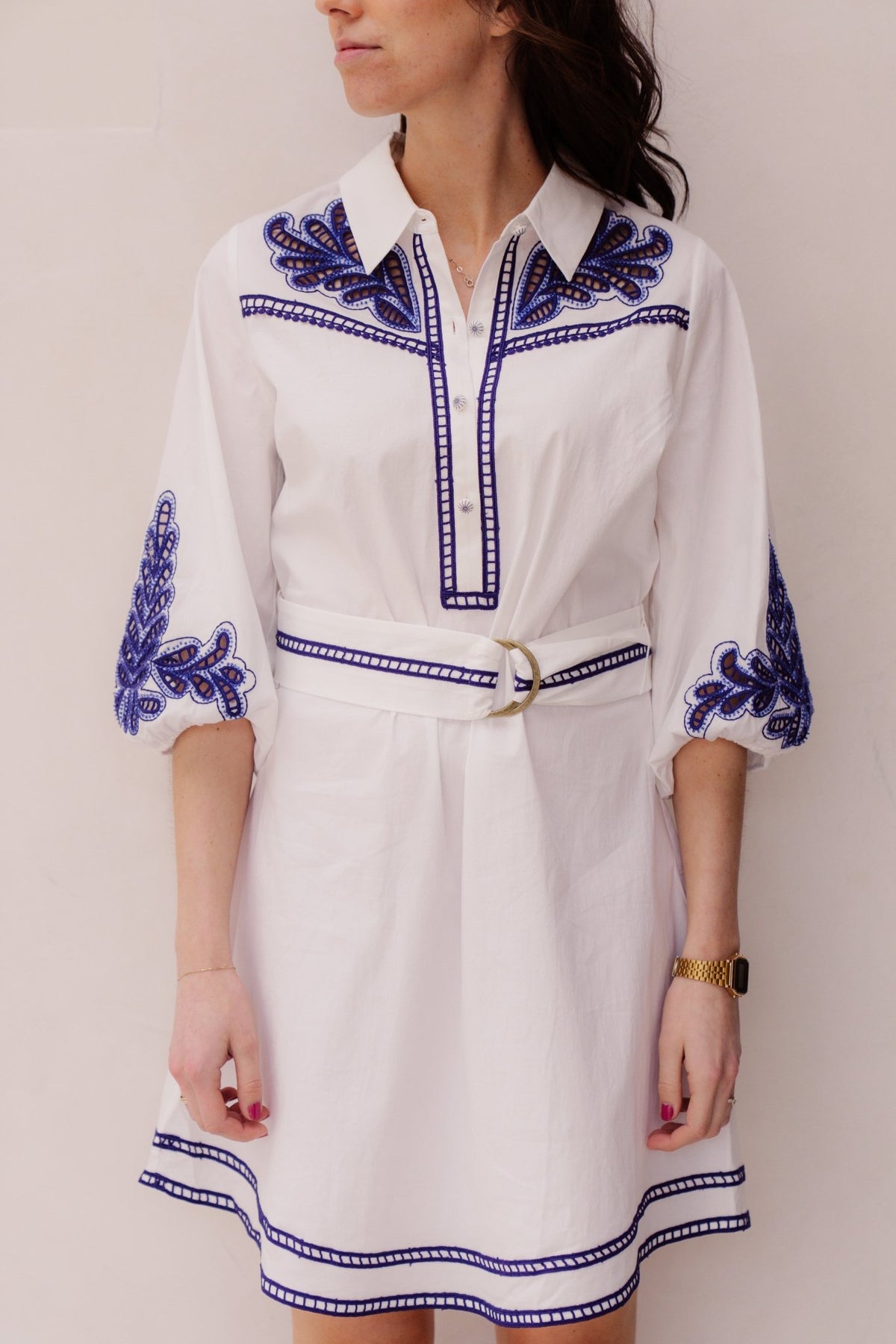 K - Design Dress Blue Print C732L - Bij Keesje - K - design - Jurk