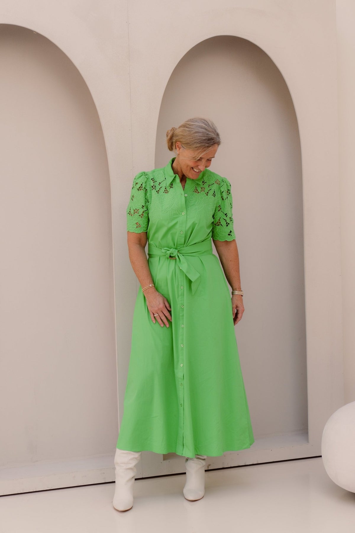 K - Design Dress Island Green C734L - Bij Keesje - K - design - Jurk