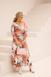 K - Design maxi jurk flower print C111 - Bij Keesje - K - design - Jurk