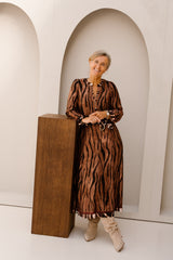 K-Design Maxi jurk met dierenprint D306