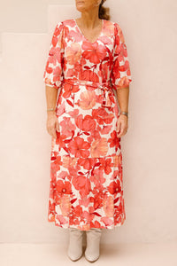 K - Design maxi pink print dress C114 - Bij Keesje - K - design - Jurk