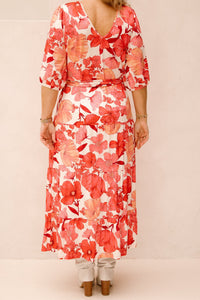 K - Design maxi pink print dress C114 - Bij Keesje - K - design - Jurk