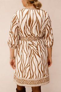 K - Design zebraprint jurk C208 - Bij Keesje - K - design - Jurk