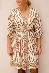 K - Design zebraprint jurk C208 - Bij Keesje - K - design - Jurk